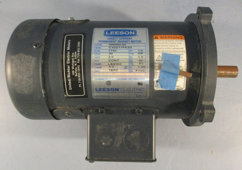 Leeson 098002.00 DC Permanent Magnet Motor C42D17FK2D 1/4HP 5/8" Shaft Dia NOS