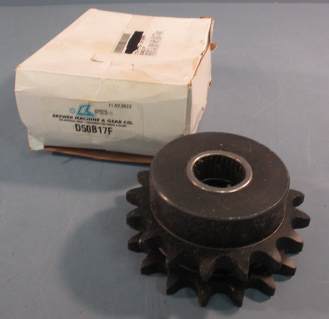 Brewer D50B17 Idler Sprocket 1" Bore 2Row 17 Teeth Per Row 13/4" W