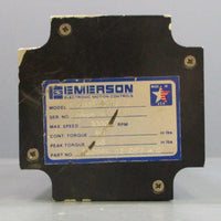 Emerson DXM340W Servo Motor, 3000RPM Max, 96009901, Rev A.2, 14mm Shaft Dia.
