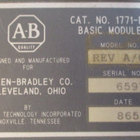 Allen Bradley 1771DB Basic Module And Two 1771IB/A Input Module 3 Total Items