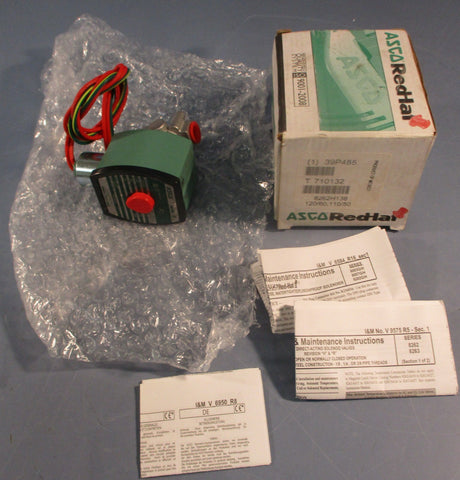 ASCO Red Hat 8262H138 Solenoid Valve 1/4" 10.1W 110/120V 50/60Hz