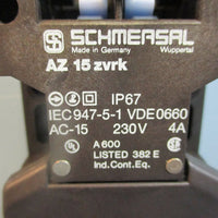 Schmersal AZ15zvrk Safety Interlok Switch AC15 230V 4A