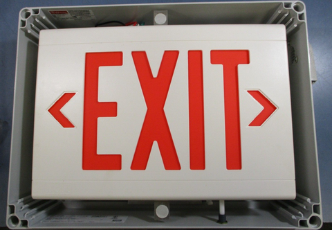 Hoffman 403013PCICC Single Side Exit Sign 15.5"/11.5"/5.5"