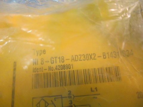 TURUCK NI8-GT18-ADZ30X2-B1431/S34 INDUCTIVE SENSOR NIB