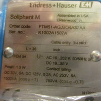 Endress Hauser Soliphant M Level Switch FTM51AGJ2Q4A37AA 36" Long