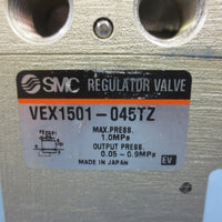 SMC VEX1501045TZ Regulator Valve w VO3075TZ Solenoid Valve 24V VDC