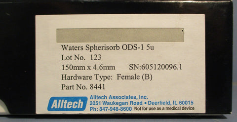 Alltech Waters 8441 Spherisorb ODS1 HPLC Column 150mm x 4.6mm Lot of 2 One Box