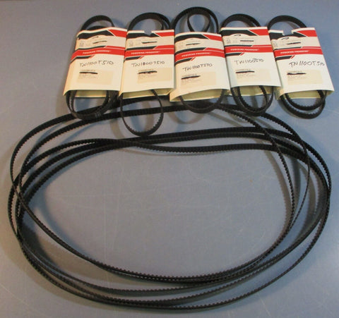 (Lot of 10) Gates QB-T5-1100-10 Timing Belt 1100mm L 10mm W 5mm Pitch T5-1100-10