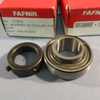 LOT OF 3 FAFNIR RA100RRB + COL BALL BEARING W/ COLLAR 1-1/16" BORE