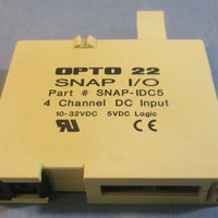 Opto 22 Snap I/O SNAPIDC5 4 Channel DC Input Module 1032VDC 5VDC Logic