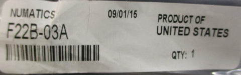 Numatics F22B03A Particulate Air Filter Solenoid Valve F22B03