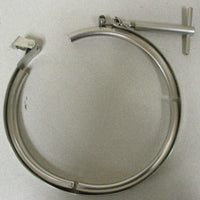 Voss 613209A-728-T Sanitary Tube Pipe Tri-Clamp 6-1/2" ID Stainless Steel