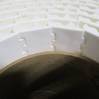 Intralox Series 1600 White Conveyor Belt Open Hinge Flat Top 15' Long 42" Wide