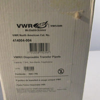 VWR 414004004 7.5mL Disposable Transfer Pipets  CONTENTS: 500 PIECES