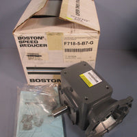 Boston Gear Right Angle Worm Gear Speed Reducer 2.0 HP 5:1 Ratio F718-5-B7-G