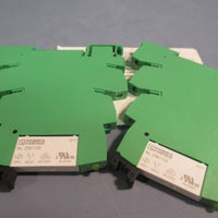 Lot of (2) Phoenix Contact Relay Base 2966016 w/ 2966618 Relay PLCBSC24DC/21