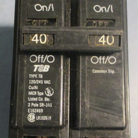 Circuit Breaker 40A 2 Pole 120/240VAC Thomas & Betts TB240 and Siemens Lot of 2