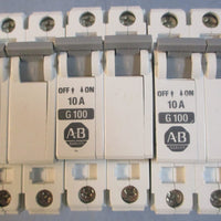 Allen Bradley 1492CB1 Ser B Circuit Breaker Single Pole (Mixed Amp Lot of 8)