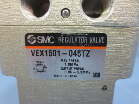 SMC VEX1501-045TZ Regulator Valve w VO307-5TZ Solenoid Valve 24V VDC