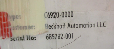 Beckhoff C6920-0000 PLC Module Pentium M 1.8GHz FCBGA-479 24V DC
