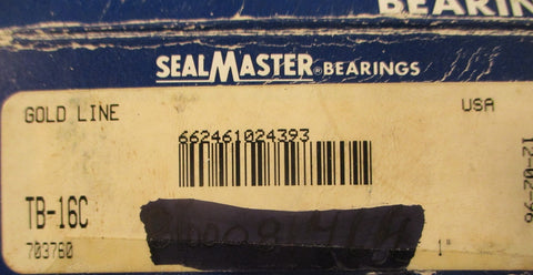 SEAL MASTER 703760 TAPPED PILLOW BLOCK BEARING TB16C 1 inch bore