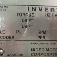 US Motors U32V2BC Inverter Duty Motor 60Hz 1800RPM 1.5hp 460V 4.4A