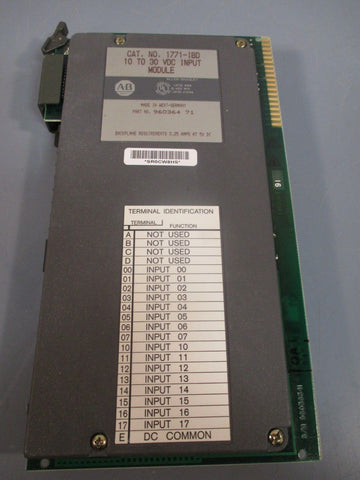 ALLEN BRADLEY INPUT MODULE 1030VDC CAT# 1771IBD