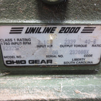 Ohio Uniline 2000 Class 1 Rating Reducer B2325F Ratio 40B Input 2.1 HP 1750 RPM