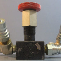 Parker SQ400S Colorflow Control Valve  w/ /Four H263 Hose Couplings