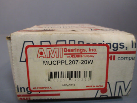 AMI Pillow Block Ball Bearing 1-1/4"ID; 2-Bolt MUCPPL207-20W