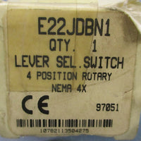 Eaton Cutler Hammer 4Position Rotary Selector Switch E22JDBN1 Nema 4X