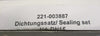 GEA Tuchenhagen 221-003887 HA DN15 Actuator Seal Kit, Sealing Set