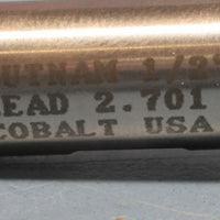 Putnam 1/2" Lead 2.701 Cobalt 4 Flute Professionally CNC Resharpened End Mill