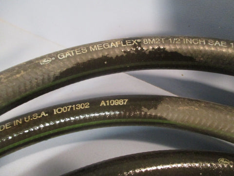 Gates Megaflex 1/2" 3500 Max PSI WP Flame Resistant Hydraulic Hose 10 FT 8M2T