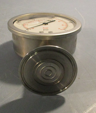 TelTru M011980 0007 Commercial Pressure Gauge 0100 PSI 07 bar