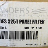 Box of 6 Flanders Series 325T Panel Filters 90" x 11"  2"