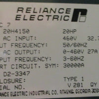 Reliance Electric VTAC 7 HVAC Drive 20V4150 AC Motor Controller 20H4150 15kW
