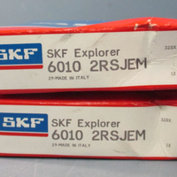 Lot of (2) SKF 6010 2RSJEM Deep Groove Ball Bearing