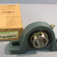 DODGE P2BSC102 Pillow Block Ball Bearing Unit, 2Bolt Base, 11/8 in Bore