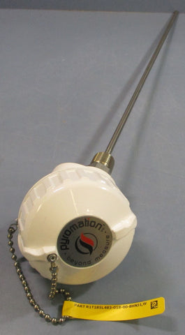 Pyromation Temperature Probe R1T185L483018008HN31,W 18"L x 1/4" Dia