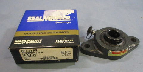 SealMaster SFT-12 RP 2 Bolt Flange Mount Bearing 3/4" Bore Gold Line SFT12RP