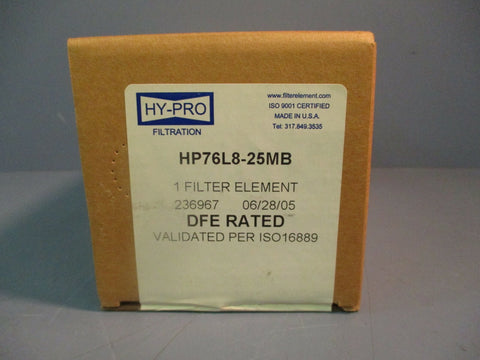 HYPRO Filter Element HP76L825MB 25 Micro FACTORY SEALED