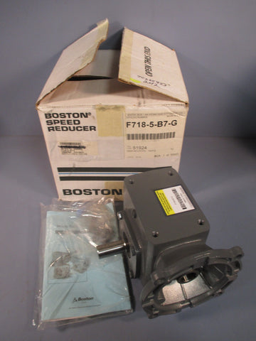 Boston Gear Right Angle Worm Gear Speed Reducer 2.0 HP 5:1 Ratio F7185B7G