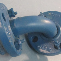 Crane A395150 Flanged Pipe Elbow Fitting 1" PFTE Lined 8" Length