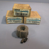LOT OF (3) BALDOR DODGE 1008 X 5/8 TAPERLOCK BUSHING WITH KEYWAY 117073