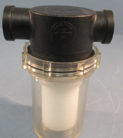 Anver In-Line Vacuum Filter FLTP-1/2F 1/2"NPT Female (Black Nylon)