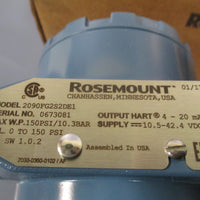 EMERSON ROSEMOUNT SANITARY PRESSURE TRANSMITTER 0150 PSI 2090FG2S2DE1