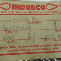 Indusco 6x25 Stainless Steel IWRC Wire Rope 1/2" (T-316) 100' Long