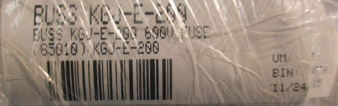 Eaton Bussman KGJ-E-200 Fast Acting Capacitor Fuse 200A 600 VAC
