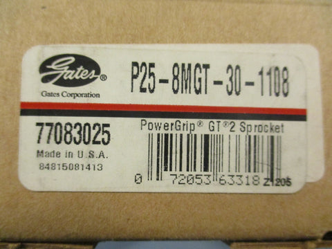 Gates P258MGT301108 PowerGrip Sprocket GT 2 13/8" Bore 215/16" OD